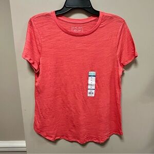 Women's Coral T-Shirt Blue Sol Petite Sz PL NWT